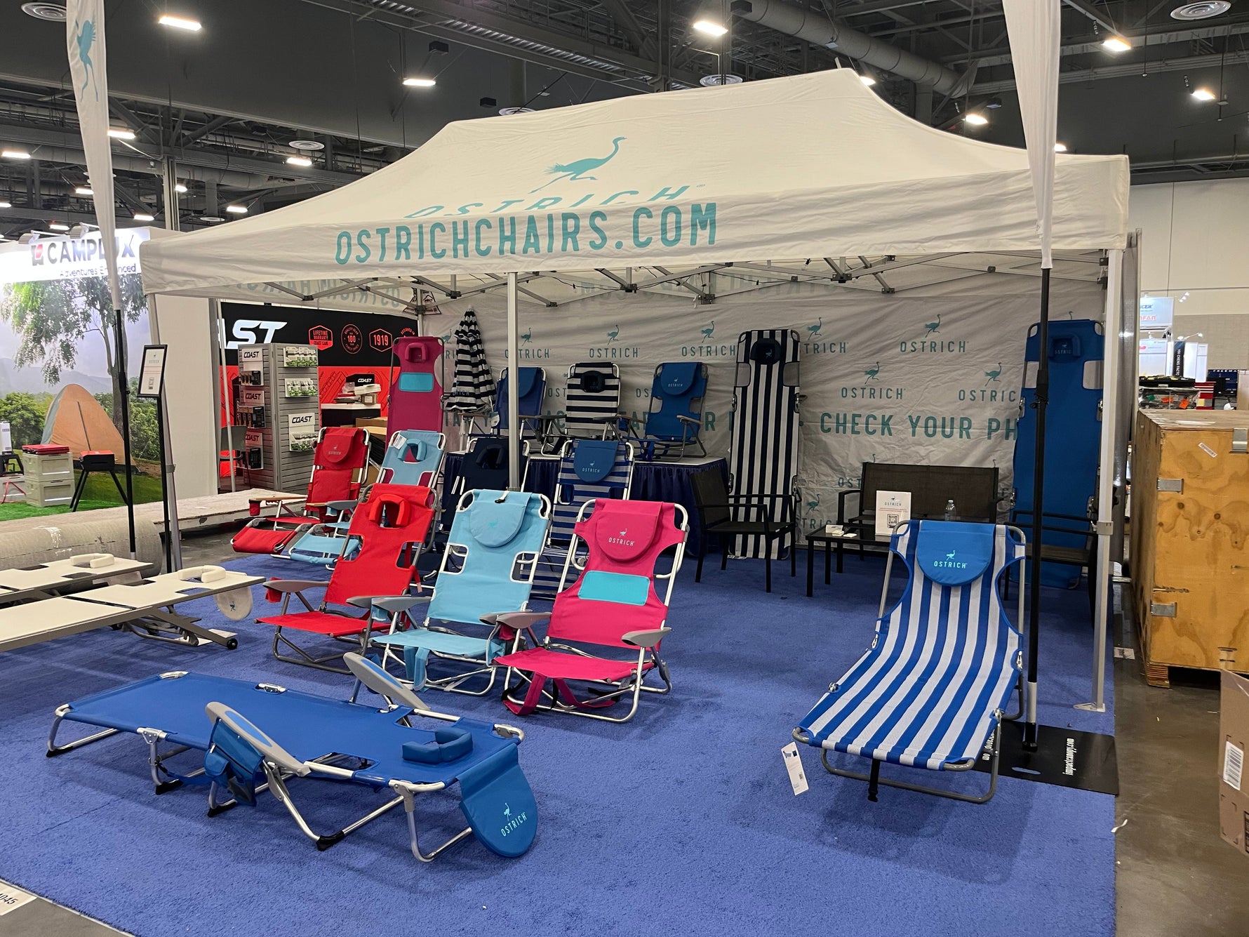 Ostrich Chairs at the National Hardware Show Booth SL1191