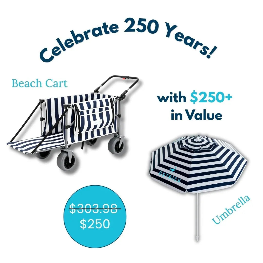 250th Anniversary Matching Cart and Umbrella Bundle **Presale Ships Mid July**