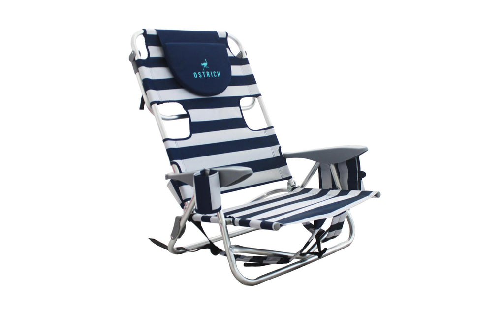 Ostrich Deluxe On Your Back Chair<br>with Cooler Bag - Aluminum