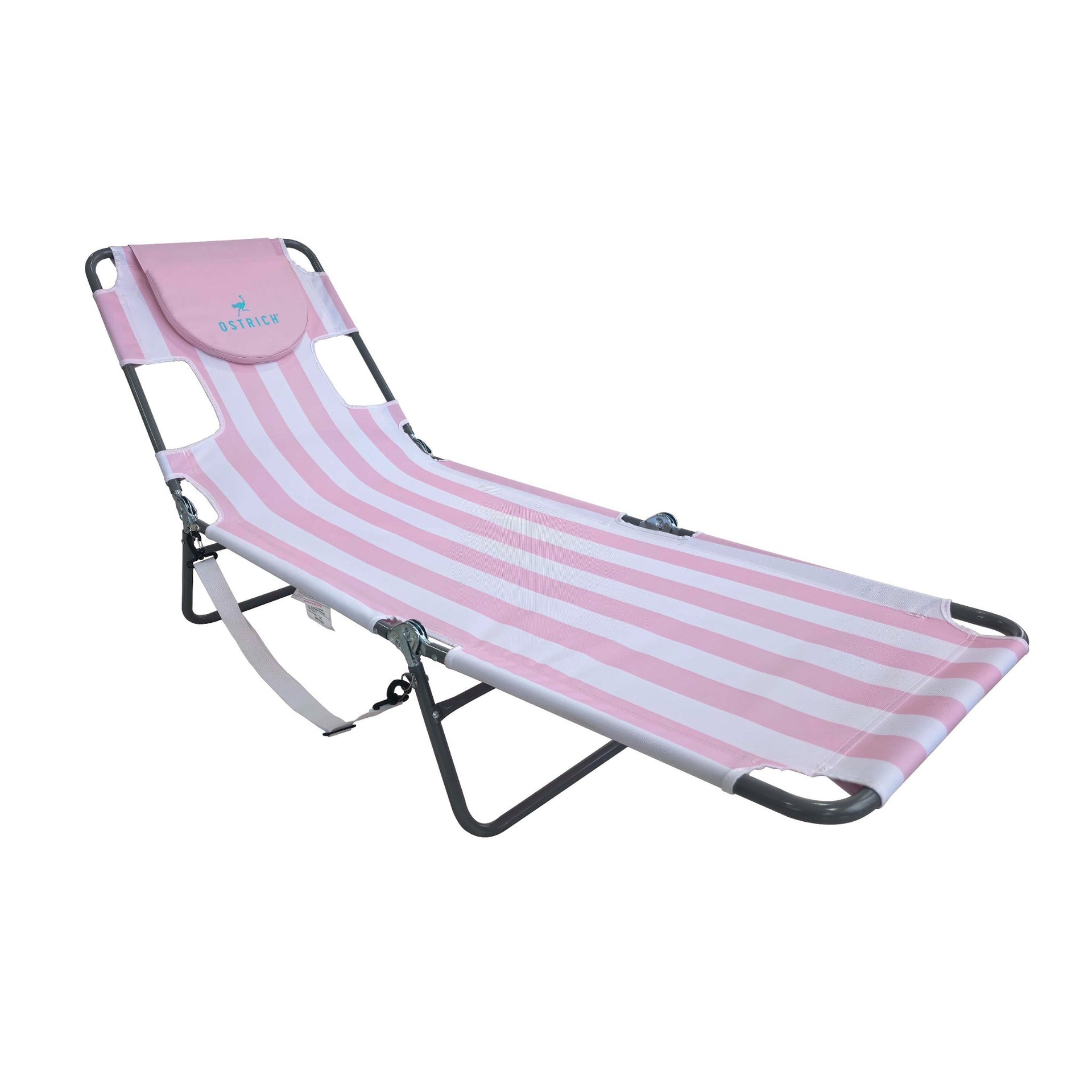 The Original Chaise Lounge - Icy Pink & White Striped