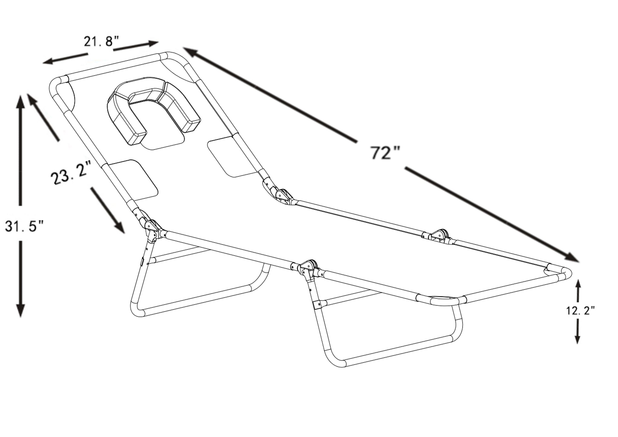 Ostrich Backpack Chaise Lounge with Large Storage Bag Ostrich Products