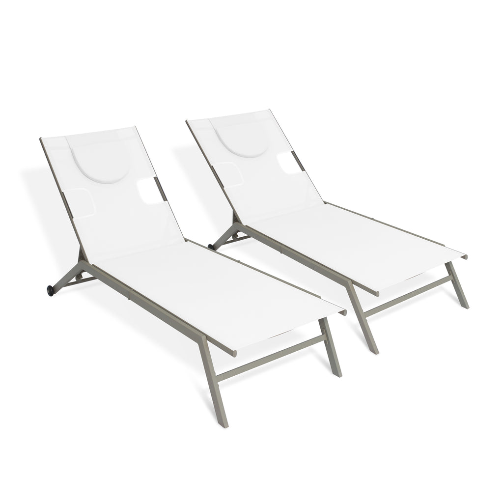 NEW - Ostrich -Chatham (2-Pack) All-weather Adjustable Outdoor Patio Chaise Lounge