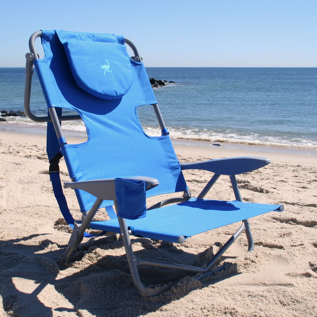 Ostrich ladies blue aluminum folding beach chair sale